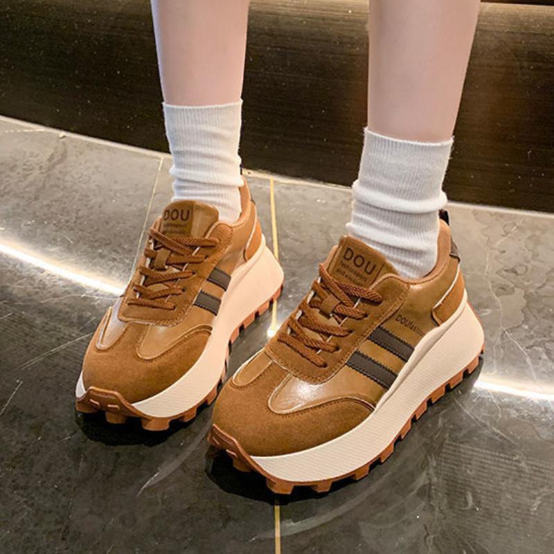 Women's Sneakers Platform Shoes Spring and Autumn New Fashion Versatile Thick Sole Outdoor Casual Lightweight Shoes