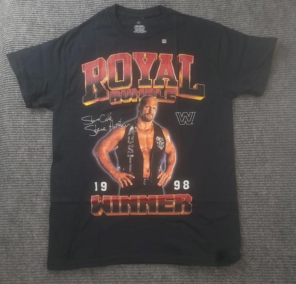 Stone Cold Steve Austin Royal Rumble 98 T Shirt WWE WWF Men s Medium Unisex T-Shirt L