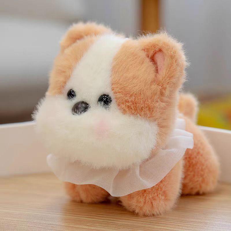 Uroczy Różowy Mały Szczeniak Biddy Bear Brelok Wisiorek Kreatywna Pluszowa Lalka Szczeniak Para Dekoracja Wisząca na Tornistrze