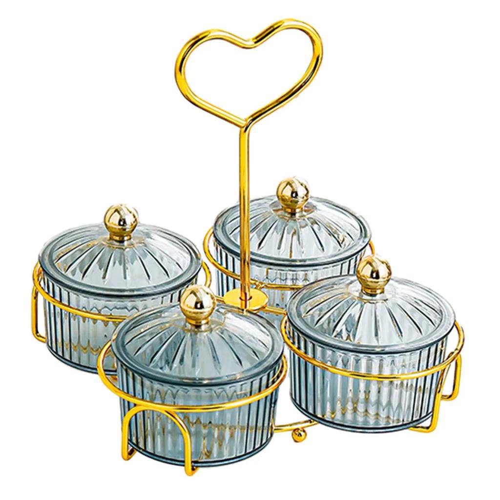 Trockenfrüchte-Tablett, Servierschalen und Griff, Gewürztablett, Dessert-Trennplatte für Kekse, Party, Nüsse, Küche, Vorspeise