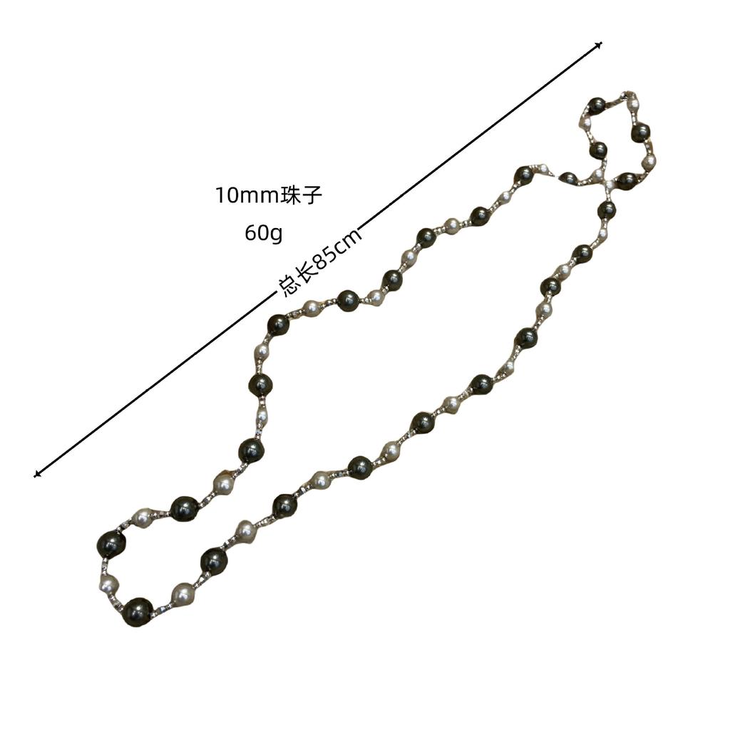 Ni Ni Stern Hat Die Gleiche Graue Farbabstimmung 10mm Halskette, Einzigartige High-End Nischen Personalisierte Pulloverkette.