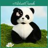 Adorable 35cm Black Panda Plush Toy Super Soft Stuffed Animal Gift For Girls