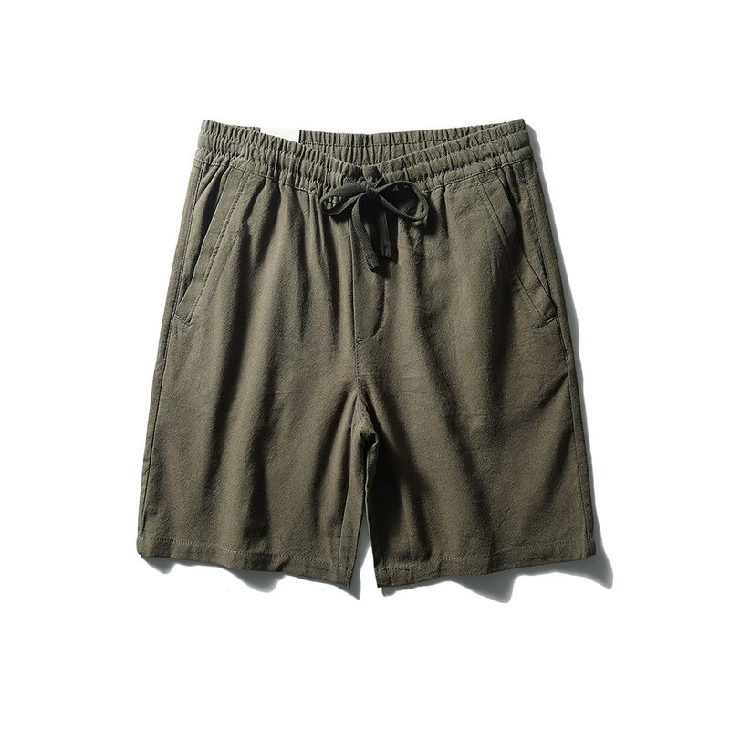 Linen Shorts Men s Loose Summer Thin 2024 New Arrival Cotton Linen Cropped Pants Export Export Men s Pants Casual Pants Army Green XL