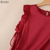 ZANZEA Canotte senza maniche casual da donna con scollo tondo tinta unita