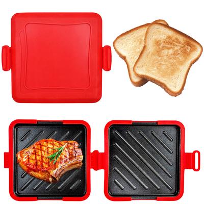 Microwave Toastie Maker NO Electricity Grilled Cheese Sandwich Maker Panini Maker for Cooking Breakfast Grilled Cheese Snacks
