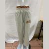 Pantaloni casual street Y2K europei e americani con fodera e ricamo di lettere con stampa leopardata