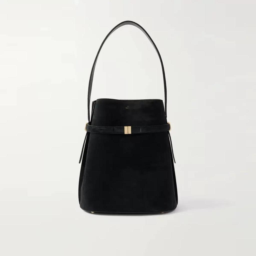 Toteme Hochwertiges Schwedisches Design Echte Leder Bucket Bag – Große Kapazität Pendler Tote und Einzel-Schulter Achseltasche.