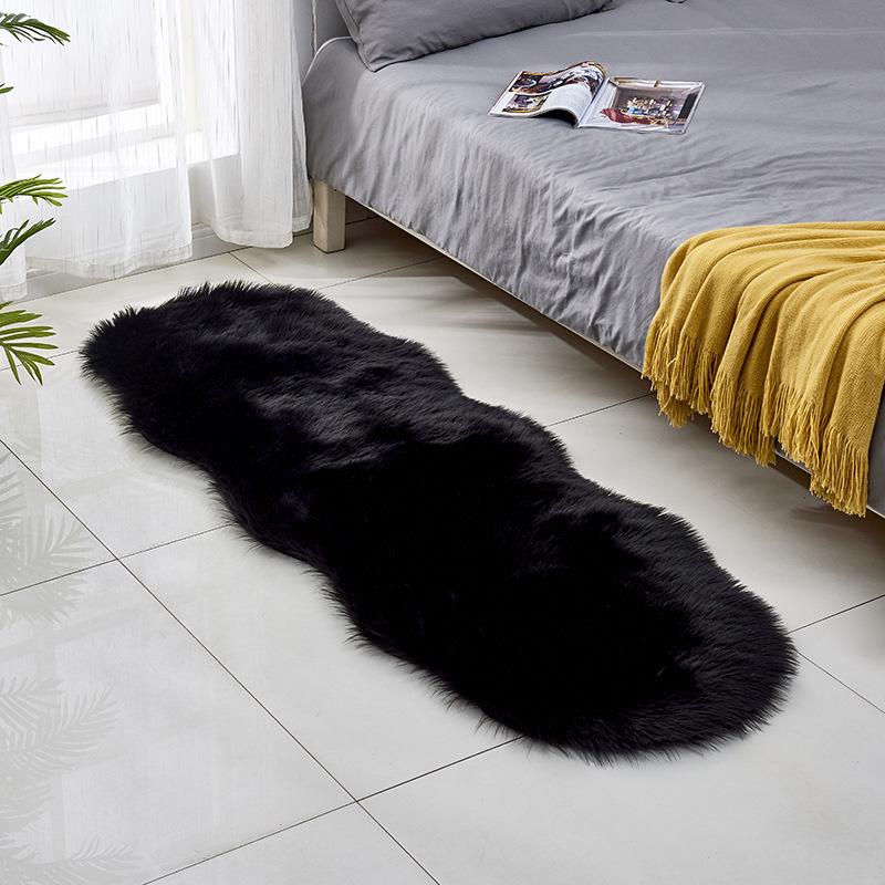 Plush Carpet Mat for Living Room, Bedroom, Sofa, or Bay Window - Imitation Wool, Light Luxury