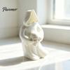 Dark Aesthetic Accessories 3D Printed Glow In The Skull Ornament, Gothic Hooded Ghost Statue Figurine for Halloween Desktop Decoration, Luminous Resin