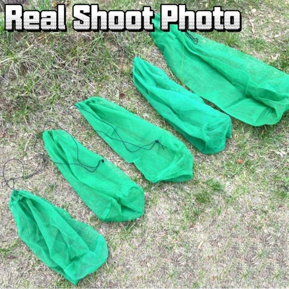 Nylon Green Fish Cage Foldable Thread Collapsible Fish Cage Lightweight Fishing Net Bag  Fishing