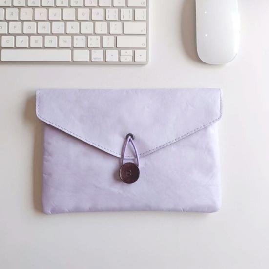 Dossier en Papier Tyvek avec Chemise Enveloppe Portfolio Imperméable avec Fermeture à Bouton Housse de Protection Portable pour Tablette IPad Documents