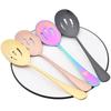 1 Pc Black Stainless Steel Soup Spoon Serving Spoon Colander for Dinner Household Public Dinnerware Salad Kitchen Tableware