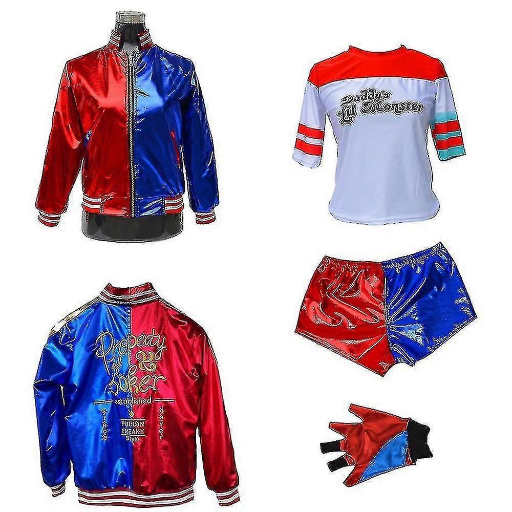 4 db/szett Női Öngyilkos Osztag Harley Quinn Jelmez Szett-n blue