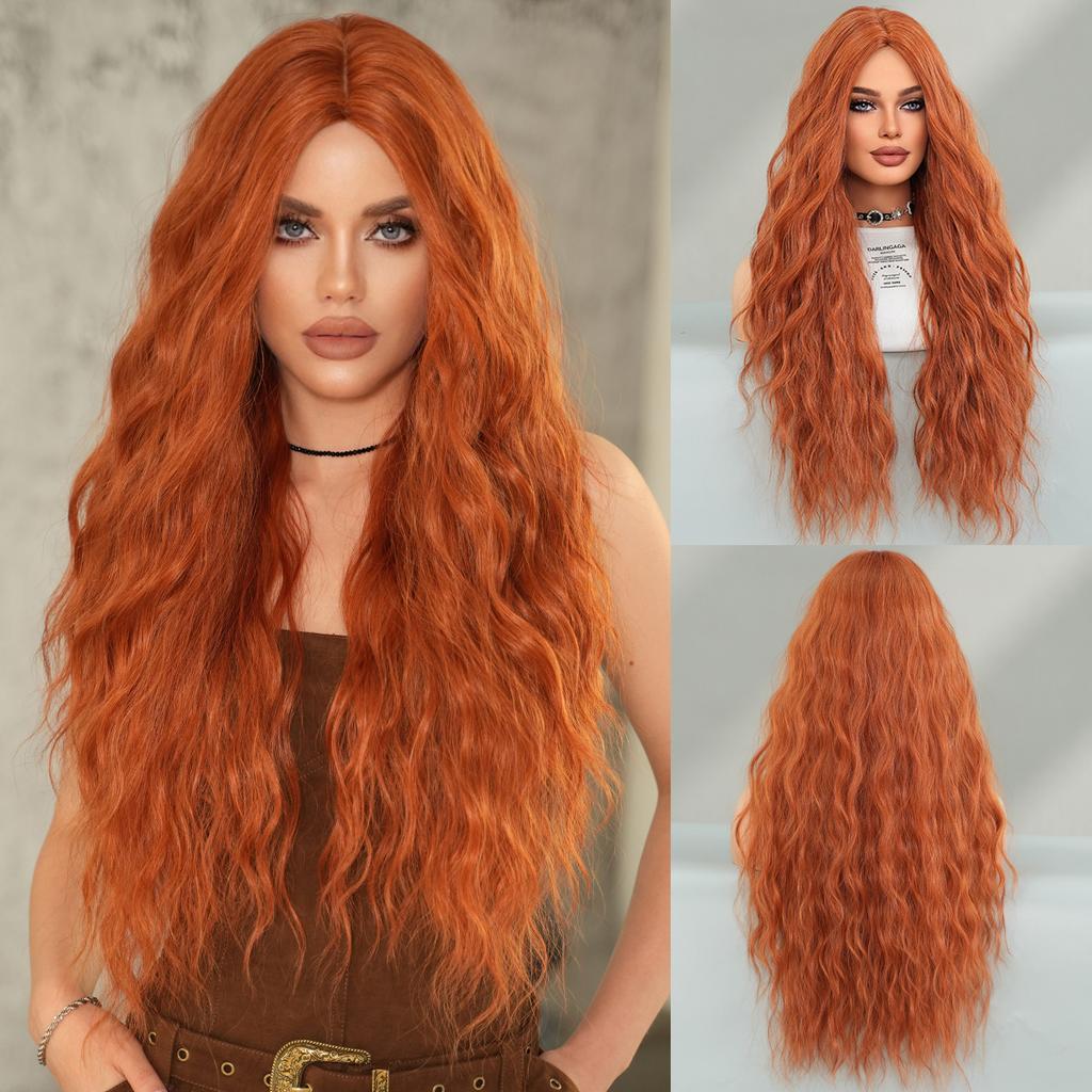 Fashion Women's Medium Gradient Long Curly Wig Big Wave Chemical Fiber Wig