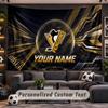 Wall Hanging Tapestry Custom NamePittsburgh Penguins Pattern Personalized Printed Fabric Wall Decor
