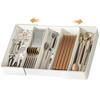 Drawer Organizer, Cutlery Tray for Kitchen Drawer, Expandable Utensil with Compartment, Spoons Forks Knives Cutlery Holder