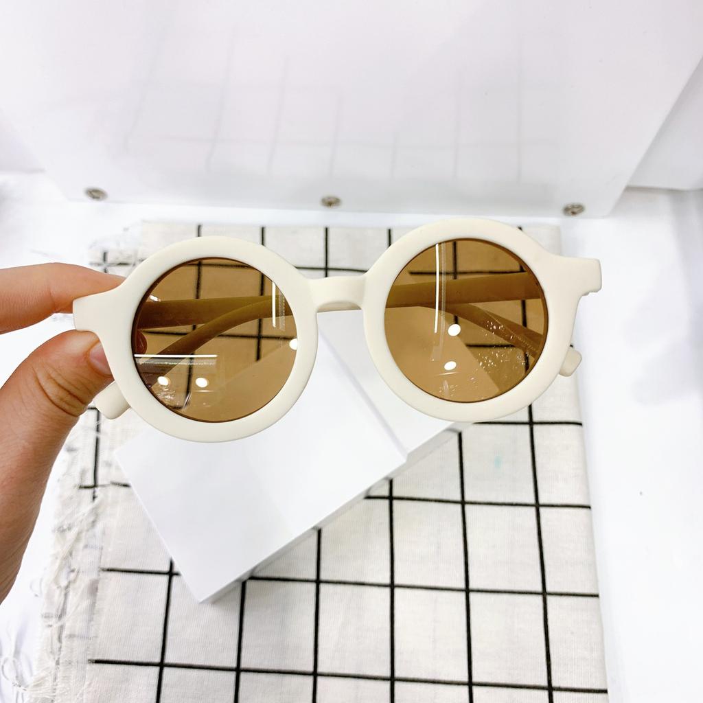 Sunglasses Retro Resin And PC Materials UV  Thick Frame Round For Kids