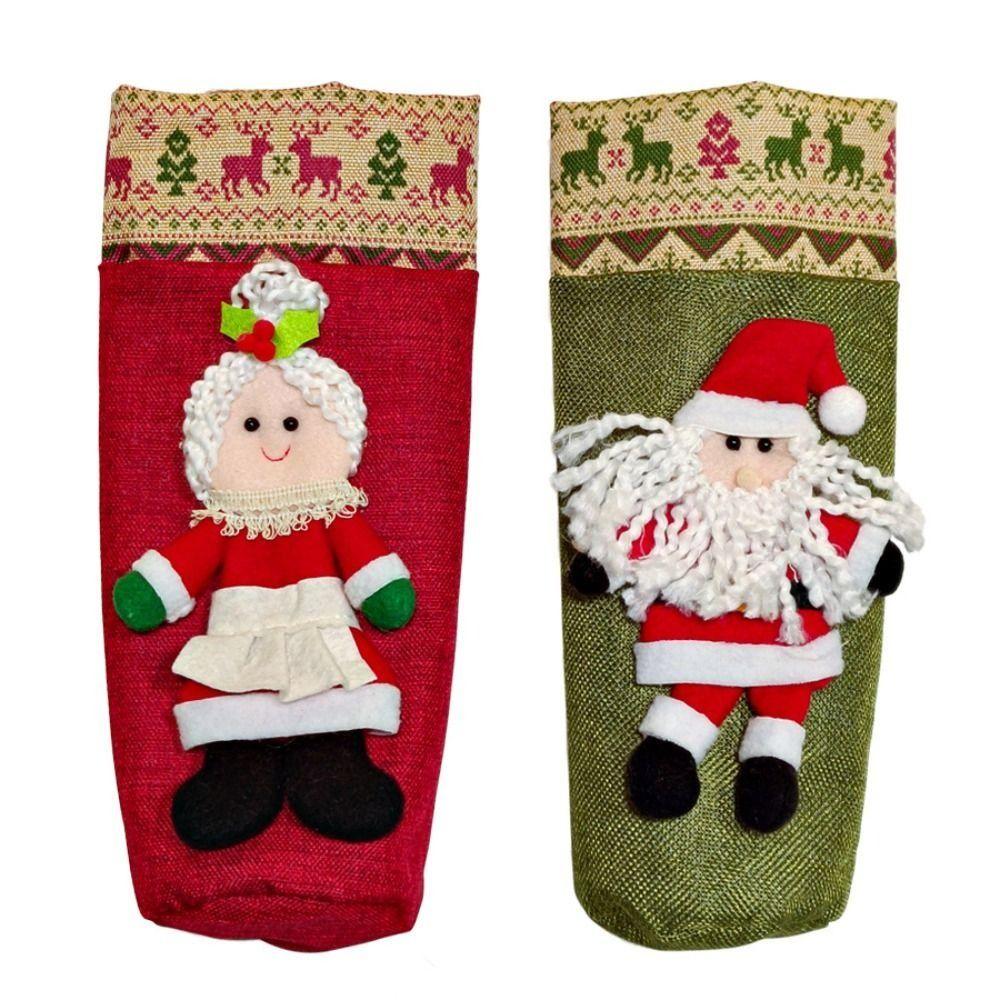 

Portable Christmas Wine Bottle Cover Reusable Santa Claus Wine Bottle Cover Home Xmas Decor