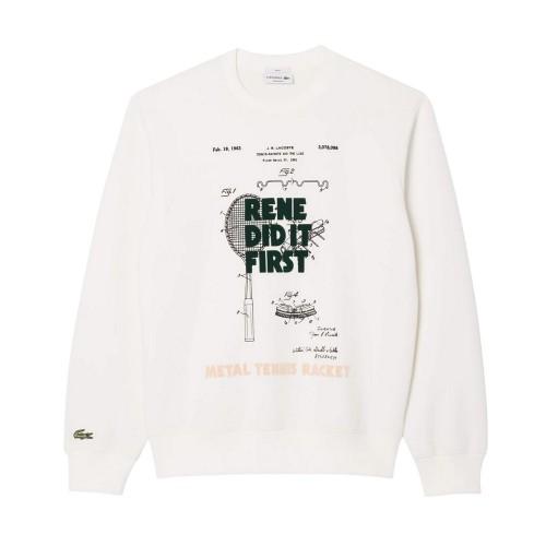 Lacoste Herren Lackdruck Piqué Sweatshirt