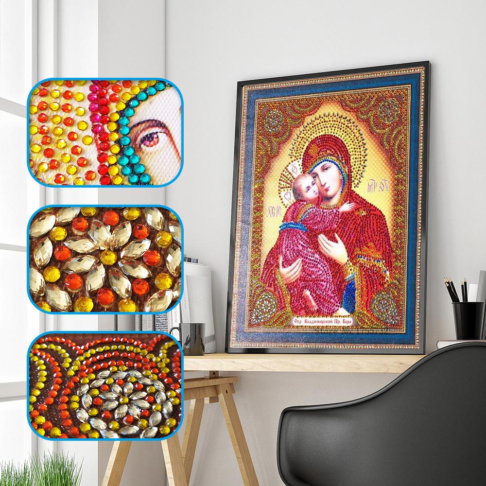 5D Diamond Drawing Multi Figure Special Shaped Diamond Religious Type Cross Stitch DIY Embroidery Home Decoration Gift