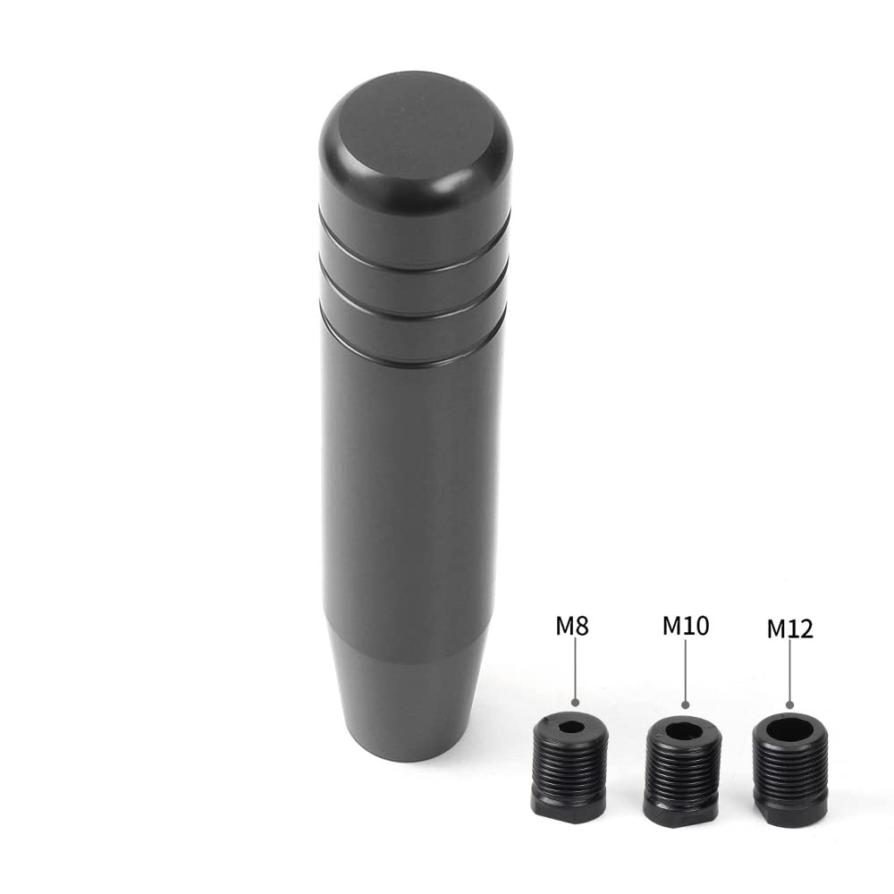ZS Shift Knob Extension Simple Aluminum Alloy with 3 Adapters for MT Cars, AT