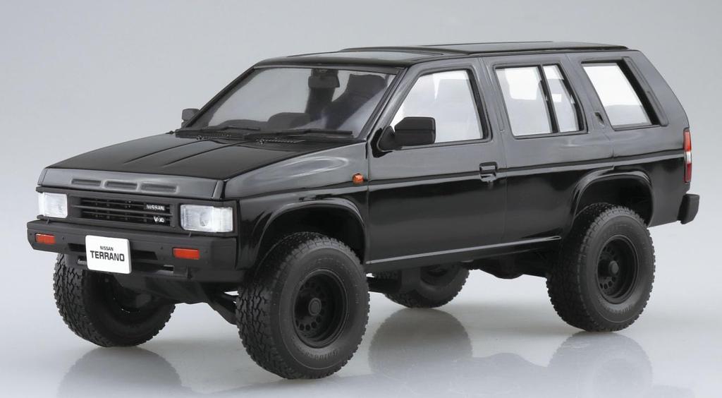 Aoshima Bunka Kyozaisha Vyladěná řada vozů Nissan WD21 Terrano Lift Up Plastikový model 1/24 č.92 '91 (Auto)