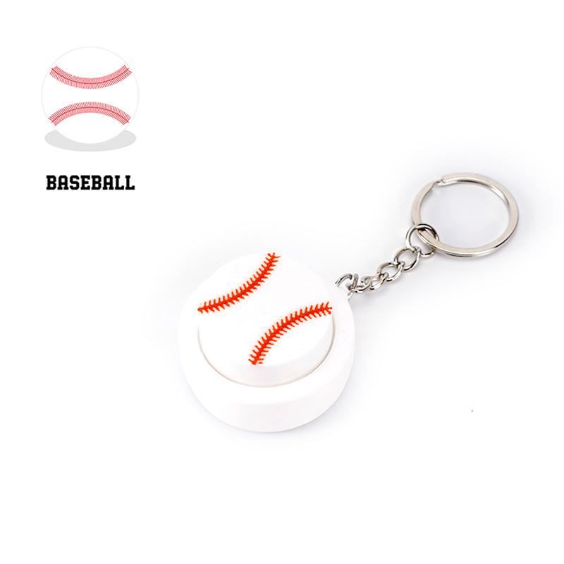 Ball Keyboard Keychain Fidget Toys Push Bubble Stress Relief Sensory Toys Basketball Football Keyboard Clicker For Kids Adults