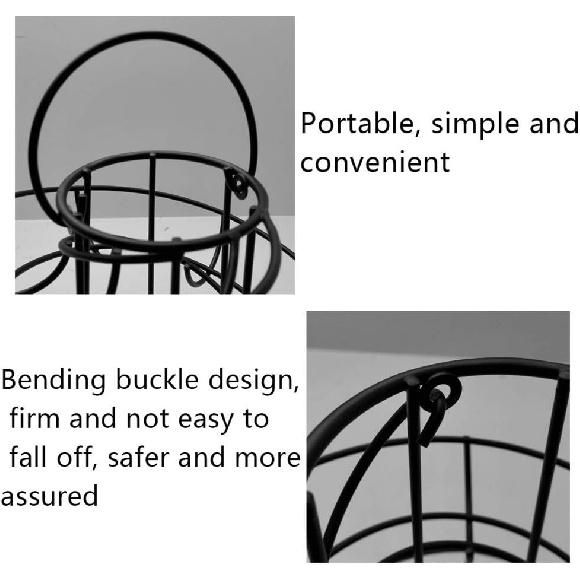 Spiral Design Metal Egg Basket, Egg Storage Holder/Storer Stand Display Rack Basket Egg House Save Space for Kitchen (Black)