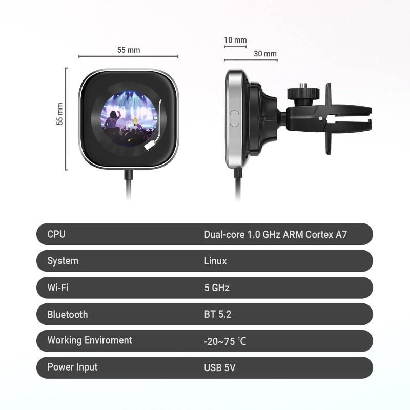 Wired To Wireless CarPlay Converter, Car Smart Connectivity and Entertainment System Adapter, Upgraded Air Freshener Clip