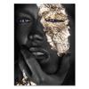Gold and Black Woman Canvas Painting African Women Posters and Prints Cuadro Modern Wall Art Pictures for Living Room Decoration