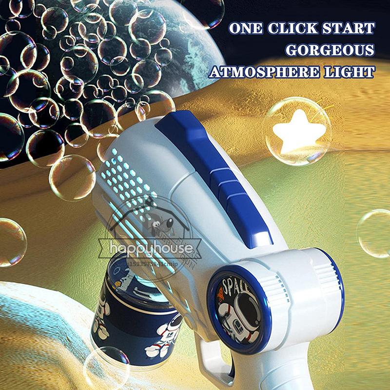 Astronaut Automa Bubble Machine for Children Bubble Gun Rocket Launcher Bubble Blower For Kids Soap Bubble Maker Summer Toys
