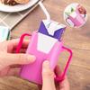 Adjustable Milk Cup Holder with Handle Juice Box Holder Anti Squeeze Bag Holder Portable Adjustable Milk Carton Cup Holder