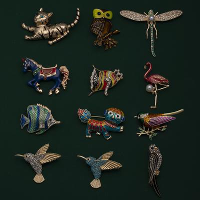 New Creative Animal Insect Horse Broach Bird Men Brooch Beautiful Dragonfly Brooches Party For Women