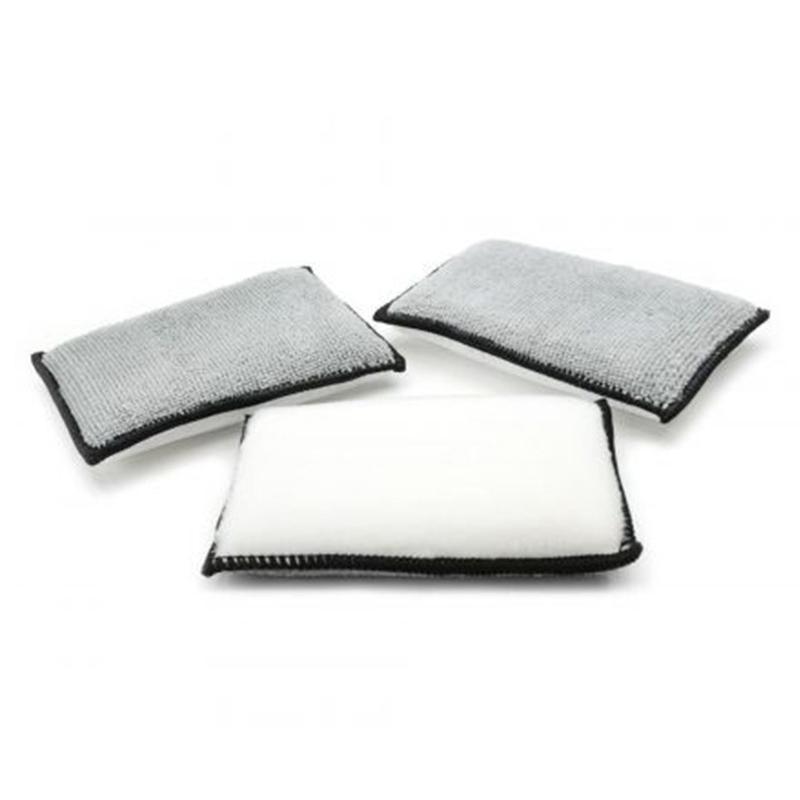 Car Microfiber Interior Scrubbing Sponge Car Wool Cashmere Cleaning Pad Tool Washing Towel Microfiber Interior Wash Pad Cloth