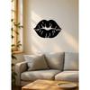Metal Wall Art Lips Ready To Hang Moisture Resistant Home Decor Gift