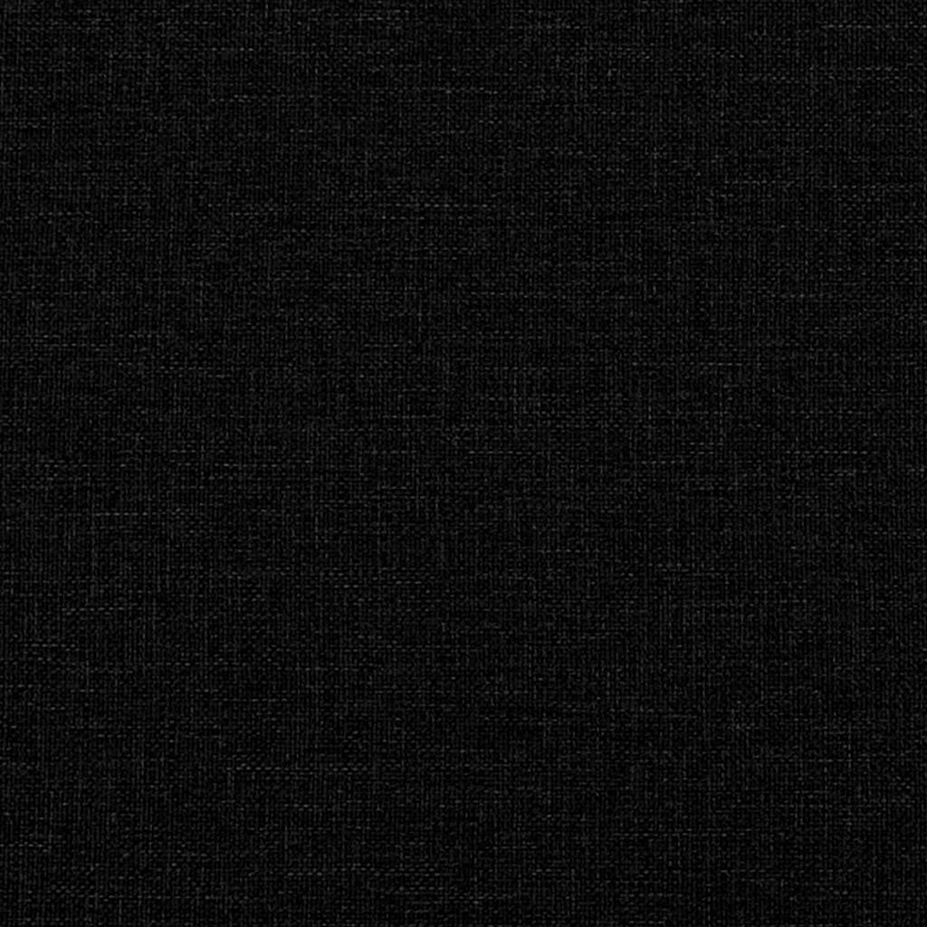 Rocking Armchair with Footstool Black Fabric