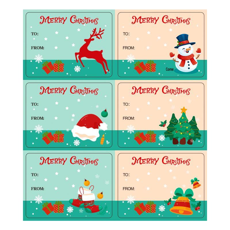2025 Merry Christmas Holiday Blessing Self-Adhesive Gift Sealing Stickers