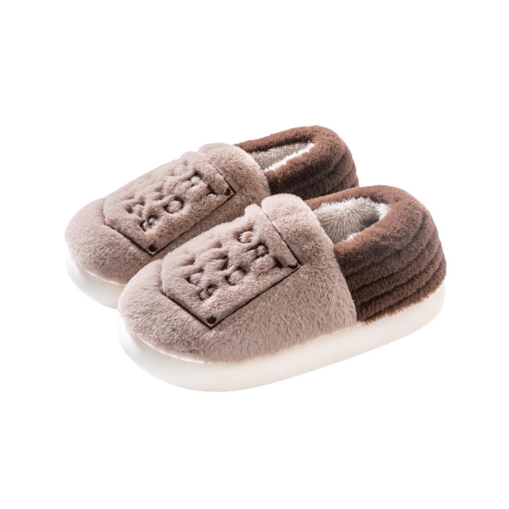 Cotton slippers men's autumn and winter indoor home bag and thick-soled outer wear warm confinement plush cotton shoes customization