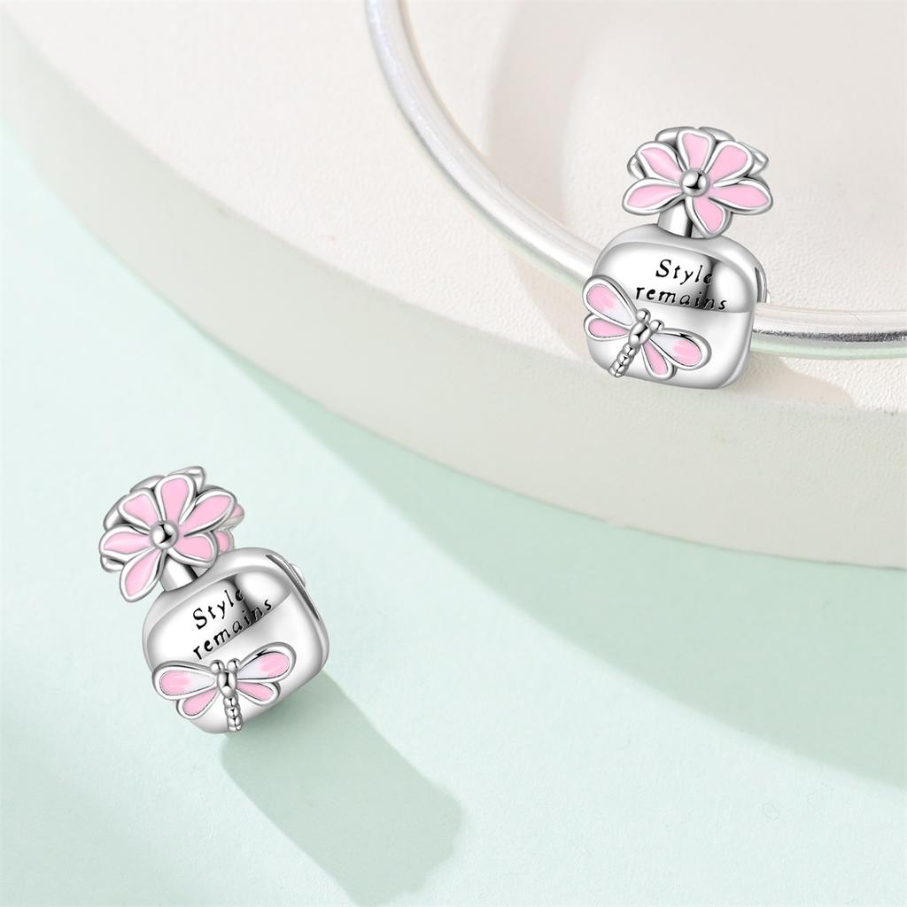 Copper Metal Perfume bottle Cute animal Bead Components Charm Bead Components Compatible With Authentic Original Bracelet High Quality Fine Jewelry