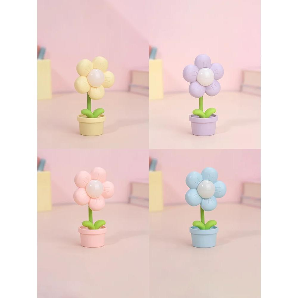 

Мини светодиодный цветок ночник милая маленькая настольная лампа настольный орнамент прикроватная тумбочка для спальни окружающее освещение детские игрушки детский праздничный подарок