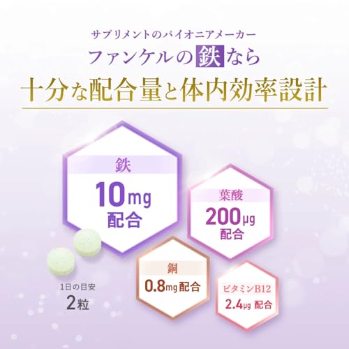 FANCL Iron & Folic Acid 30 days [Nutritional Functional Food] Supplement (Vitamin B6 / Vitamin B12)