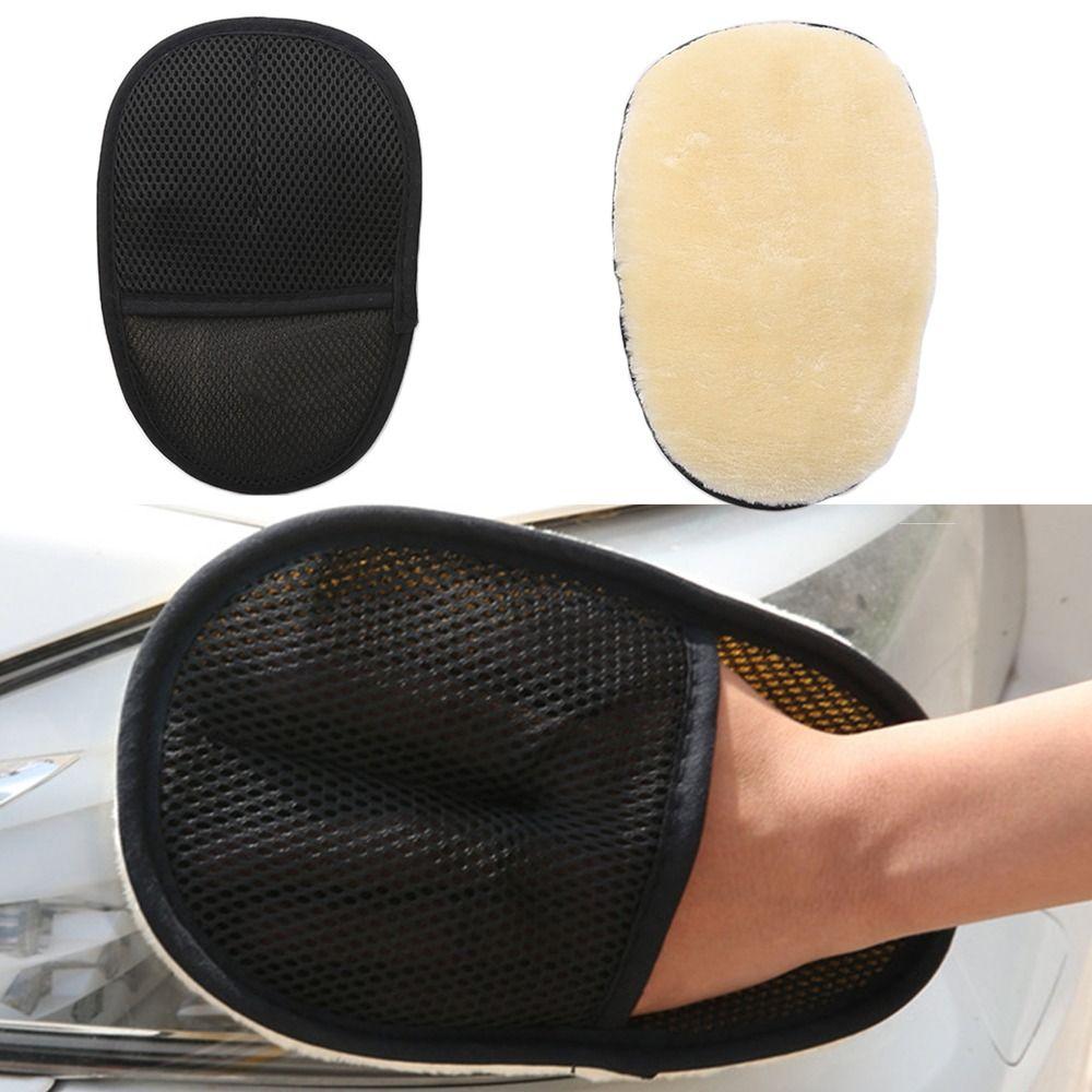 

2pcs Microfiber Auto Car Washing Glove Thickening Motorcycle Washer Car Beauty Tool Car чорний