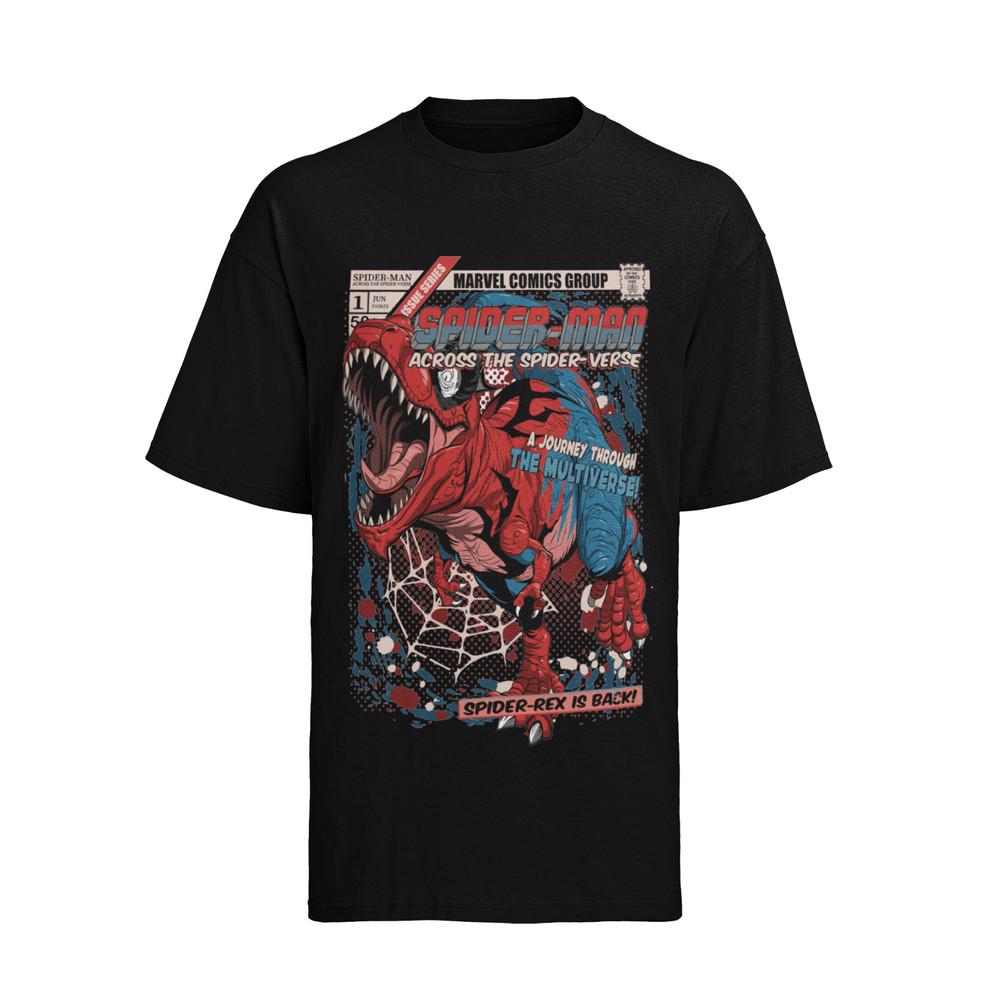 

Комикс Человек-паук Динозавр Спайди Дино Ти-рекс Био Мужская Хлопковая Футболка S