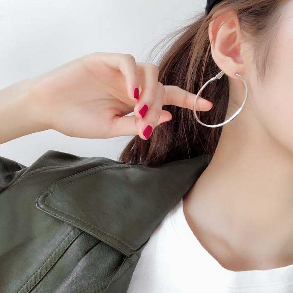 Women Exaggerated Large Circle Ring Party Personalized Ear Studs Jewelry Hoop Earrings Fashion
