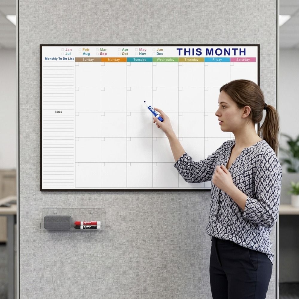 Reißfeste Monatsplaner-Tafel Wasserdichter Whiteboard-Kalender Büroaufgaben