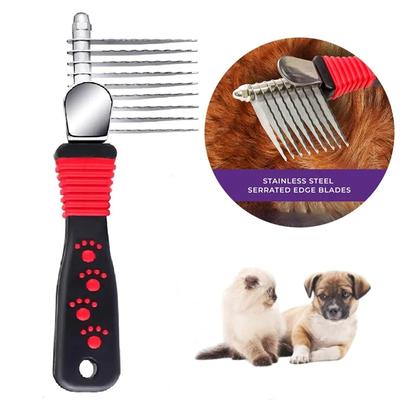 Escova para desembaraçar animais de estimação, ferramenta para pentear cães e gatos, para desembaraçar, subpêlo fosco ou amarrado