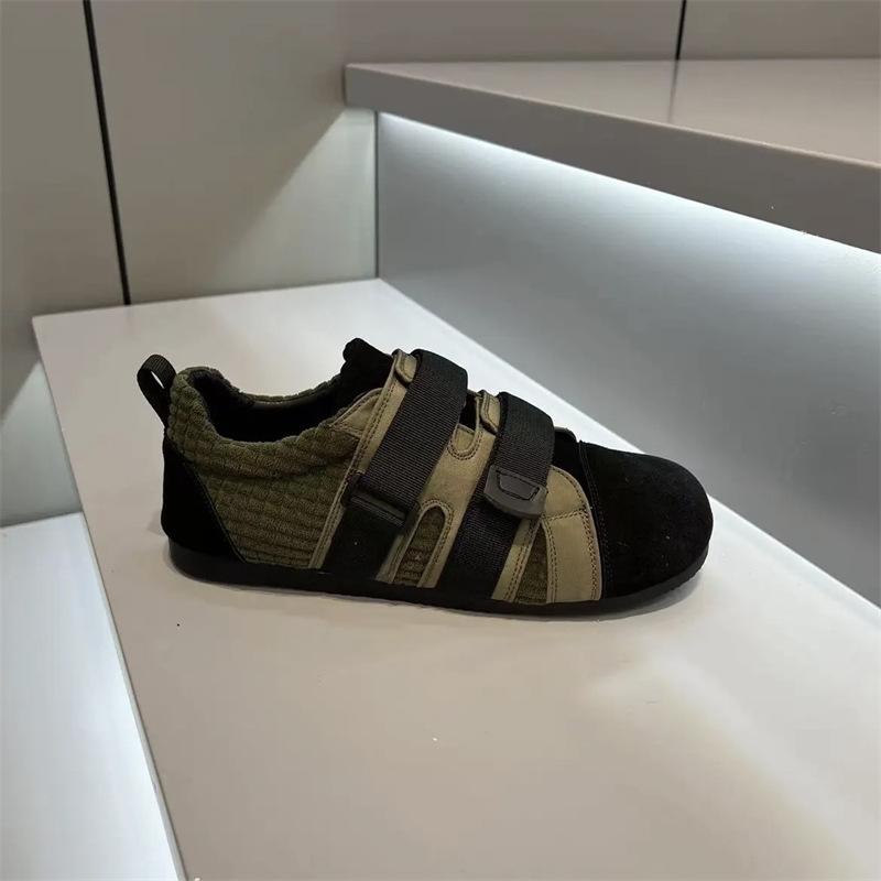 

Velcro autumn new board shoes big head shoes soft sole comfortable casual shoes 38 зелёный