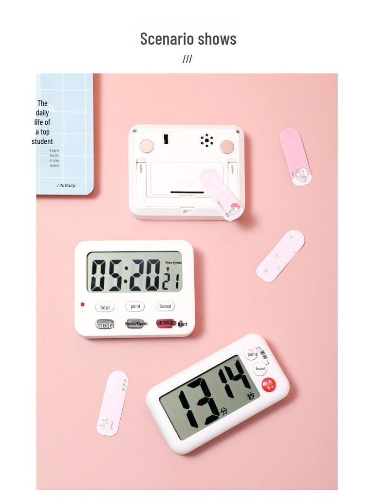 Japanese Magnetic Kitchen Timer: Children's Countdown Stopwatch and Baking Alarm Clock