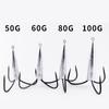 Super Sharp Three Hook Round Bend Treble Huge Fishhooks Huge Treble Hooks  Saltwater