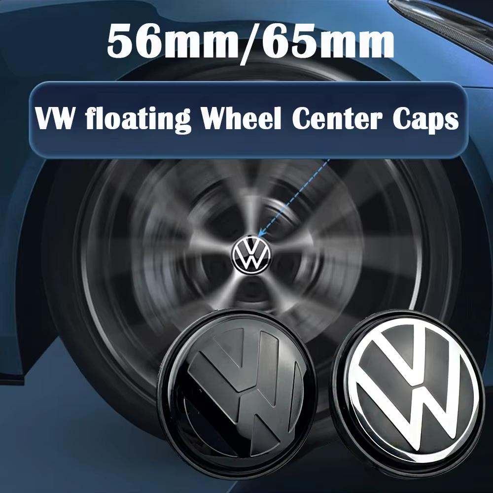 3B7601171 Floating Wheel Center Caps Hub Cover 4pcs 56mm 65mm For Volkswagen VW Golf 5 6 7 Passat B6 B7 B8 Tiguan Polo Jetta GTI QX1